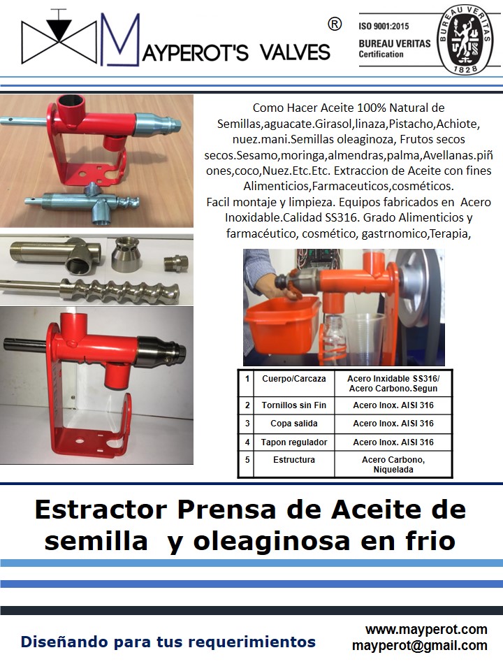 prensa extractor aceite manual