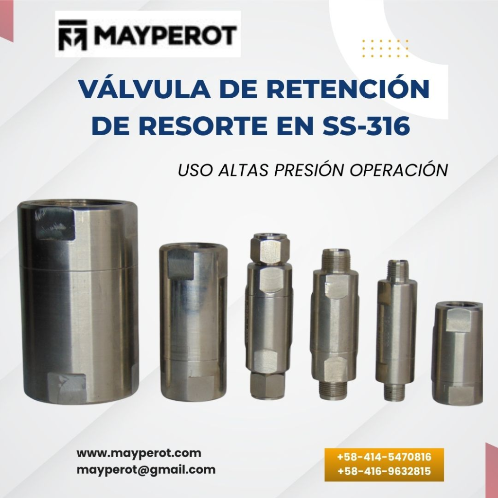 Válvula de retención de resorte