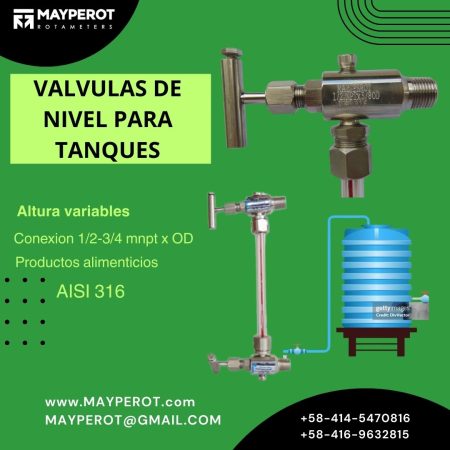 valvula de nivel inoxidable