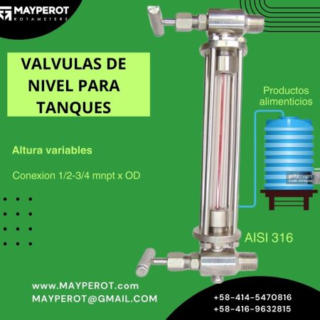 valvula de nivel inoxidable